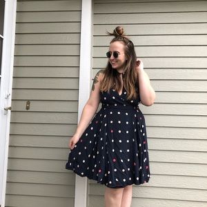 Anthropologie Polka Dot Party Dress